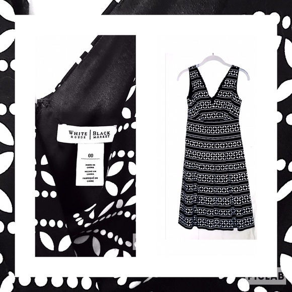 White House Black Market Dresses Whbm Vneck Fit And Flare Dress Poshmark